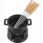 Staub Cast Iron 0.25-QT Mini Chocolate Fondue Set Matte Black New. Price: $139.95.