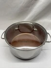 Perfect Green Nuwave Induction 5.5 QT.5.3 Stock Pot W/lid Duralon #32039 Bl Used. Price: $35.00.