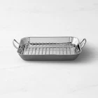 Williams Sonoma Thermo-clad Stainless-steel Flared Roasting Pan Large With Rack New. Price: $175.00.