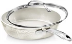 Gotham Steel Hammered Cream 10'' Ultra Ceramic Nonstick Fry Pan With Lid New. Price: $29.99.