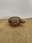 Corning Pyrex Vision V-240-B Lid P-240-C Amber Round Grab-it Bowl Handles Used. Price: $15.00.