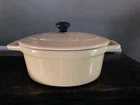 Chasseur Cream Cast Iron Dutch Oven & Lid Made In France 7 X 5 New. Price: $15.99.