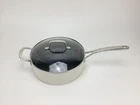 Martha Stewart Ivory 4.6-QT Saut Pan Hard-enameled Aluminum Nonstick Cookware New. Price: $43.99.