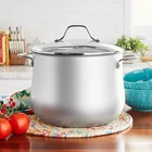 Pioneer Woman Timeless Stainless Steel 12 Quart Stock Pot W/lid New. Price: $79.42.