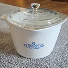Vintage Corning Blue Cornflower P-65-B 2 Qt 8 Cup Sauce Maker Cookware Lid Used. Price: $39.99.