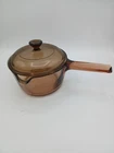 Vtg Vision Corning Ware Usa 1L Amber Sauce Pan Pot W/pour Spout & Pyrex Lid Used. Price: $22.50.