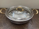 Mauviel M'elite B Hammered Stainless Steel Rondeau Silver New. Price: $350.00.