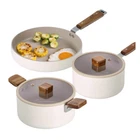 Neoflam Bien 5-PIECE Cookware Set, Nonstick Ceramic Coating For Healthy Cooking New. Price: $44.99.
