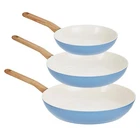 Goodcook 3-PIECE Healthy Ceramic Titanium-infused Fry Pan Set New. Price: $56.99.