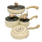 Paula Deen Set Oatmeal Speckled Porcelain Non-stick Sauce Frying Used. Price: $79.99.