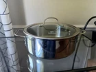 Calphalon 10 Induction Stainless Steel Dutch Oven 5QT Pot & Glass Lid No. 8785 Used. Price: $45.00.