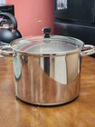 Chefmate Stainless Steel Pasta Pot With Colander Insert & Glass Lid 8 Qt New. Price: $50.00.