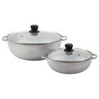 Imusa 2.5/7.0QT Cast Aluminum Caldero 2PC Set With Glass Lid - 22/30CM New. Price: $31.87.