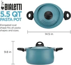Italia Bialetti Nonstick Pasta Pot Strainer Lid 5.5-QUART Teal Taste Of Italy New. Price: $115.95.