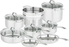 Viking 3-PLY 13PC Cookware With Vented Glass Lids Choose Type New Opened. Price: $503.50.