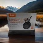 Commercial Chefpre-seasoned 3-PIECE Cast Iron Skillet Set New. Price: $60.00.