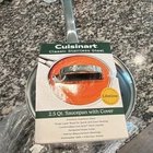 Cuisinart Classic Stainless Steel 2.5 Qt Saucepan W/ Glass Lid Induction New. Price: $34.01.