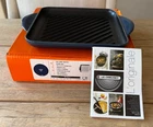Creuset Enameled 9.5 Cast Iron Square Grill Ink Blue New. Price: $149.99.