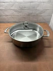 Chantal Induction 21 Steel 5-QT Chef Pan With Glass Lid Excellent Condition Used. Price: $100.00.