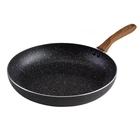 Imusa 9.5IN Black Stone Aluminum Speckled Nonstick Fry Pan With Wood Look Handle New. Price: $16.07.