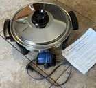 West Bend Liquid Core Stainless Steel Electric Skillet W/lid #17884 Usa Tested Used. Price: $37.95.