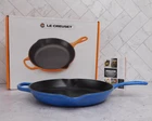 Creuset Signature Cast Iron 11.75 Inch Skillet, Marseille Blue - New. Price: $239.95.