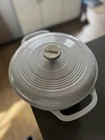 Lodge EC6D13 Enameled Cast Iron Dutch Oven, 6-QUART, Oyster White New. Price: $84.93.