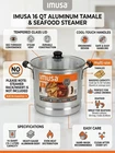 Imusa 16 Qt Aluminum Tamale Seafood Steamer W/ Glass Lid No Insert New. Price: $72.55.