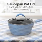 Nutrichef Saucepan Pot See-through Tempered Glass Lids Works W/ NCCW11BD New. Price: $21.99.