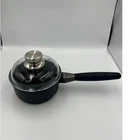 Berghoff Non-stick Saucepan With Glass Lid Black Interior Induction Base Used. Price: $35.00.