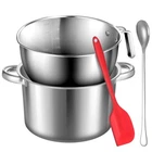Bohuiz 304 Stainless Steel Double Boiler With Spatula Spoon, 4.2QT Dual-hand New. Price: $38.48.