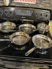 Cuisinart Stainless Steel Cookware Lot Of 7 Pieces Pots, Pans, & Lids Used. Price: $80.00.
