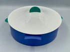 Tupperware Microsteamer Piece Set Blue #3066 Green #3067 White Lid #3065 Used. Price: $32.99.