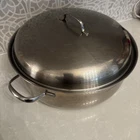 Vintage Belgique 6 Qt Stainless Steel Stock Pot With Vented Lid, Made Belgium Used. Price: $29.99.