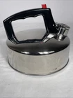 Vintage Excelsteel Stainless Tea Kettle Pot Red Button Cooking Tool Used. Price: $19.98.