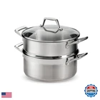 Tramontina Gourmet 5-QUART Steamer Set Tri-ply Base Stainless Steel Dutch Oven New. Price: $79.92.
