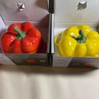 Staub Paprika Shaped Cocotte Set Of 2 Yellow Red Mini Pot W/box New. Price: $142.85.