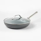 12" Nonstick Ceramic Coated Aluminum Frypan With Cover Dark Gray - Figmint Used. Price: $33.29.