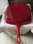 Creuset Signature Square Skillet Grill 10.25 Inch Cerise Fire Red New. Price: $205.00.
