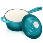2 Quart With Lid, Leonyo Enameled Cast Iron Pan, Pot... New. Price: $59.19.