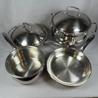 Belgique Stainless Steel Copper Bottom Tools Of The Trade 6 Piece Pots Pans Used. Price: $109.87.
