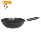 Imusa Carbon Steel Nonstick Wok Flat Bottom Pan For 9.5IN, Black New. Price: $28.99.