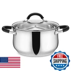 E-far 5QT Stainless Steel Pot, Stock With Glass Lid For Cooking Pasta Soup New. Price: $58.88.