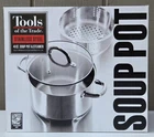 New! Tools Of The Trade Stainless Steel 4 Qt Pot & Steamer Insert W/ Glass Lid. Price: $44.95.