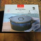 Emeril Lagasse Large Round Dutch Oven With Lid 4.5 Qt Blue Stoneware. Price: $31.00.