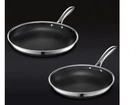 Hexclad Perfect Duo - 10" & 12" Hybrid Pans, Oven Safe Black/silver New. Price: $161.63.