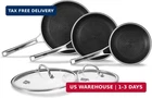 Oatofp Frying Pans Set With Lids, Hybrid Skillet (8+10+12 New. Price: $188.98.