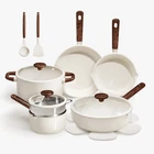 Carote 15-PIECE Ceramic Cookware Set, Nonstick Pots And Pans With Steamer, New. Price: $59.00.