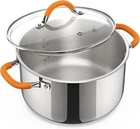 Ciwete Stainless Steel Stock Pot, 5.2 Quart Soup With Lid, Heavy-duty Thick New. Price: $41.99.