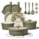 Carote 21PCS Ceramic Cookware Set With Detachable Handles, Pots Pans ... New. Price: $150.94.
